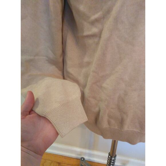 FYNCH-HATTON SUPERSOFT COTTON Men's L V Neck Tan Sweater Jumper - Picture 4 of 12